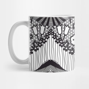 Black Lace, Floral Pattern Mug